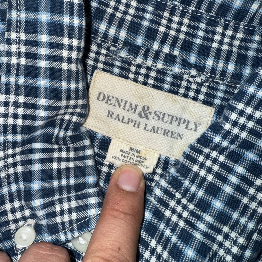 Denim & Supply Ralph Lauren Navy Checkered Shirt